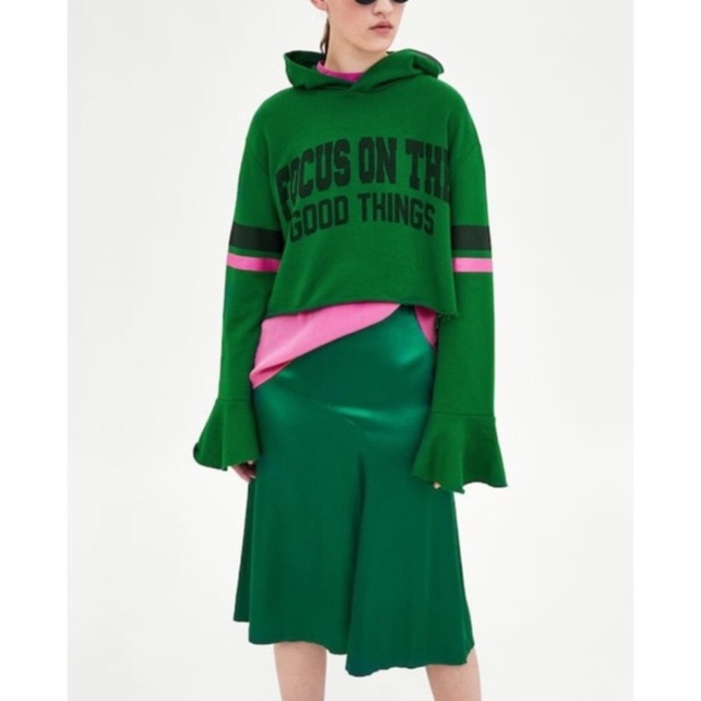 ZARA Focus on the Good Things Hoodie